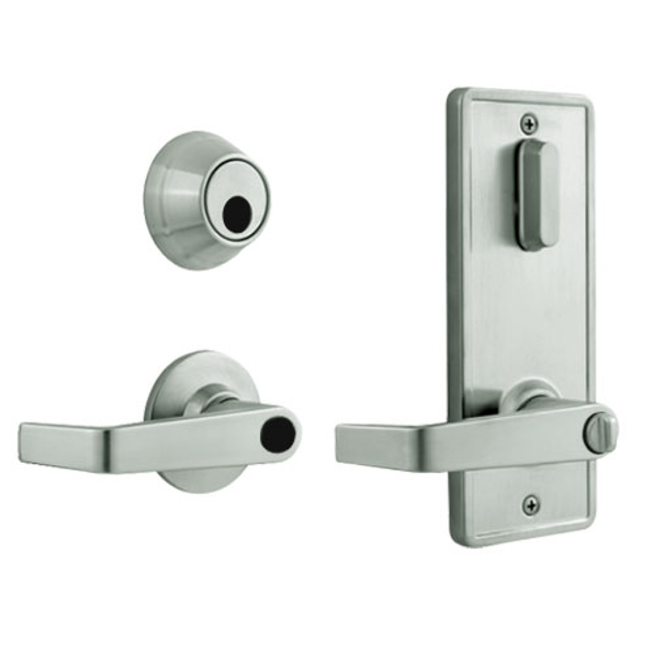 QCI250E619R8478SLC Stanley QCI200 Series Standard Duty Interconnected Double Locking with Sierra Lever in Satin Nickel Finish