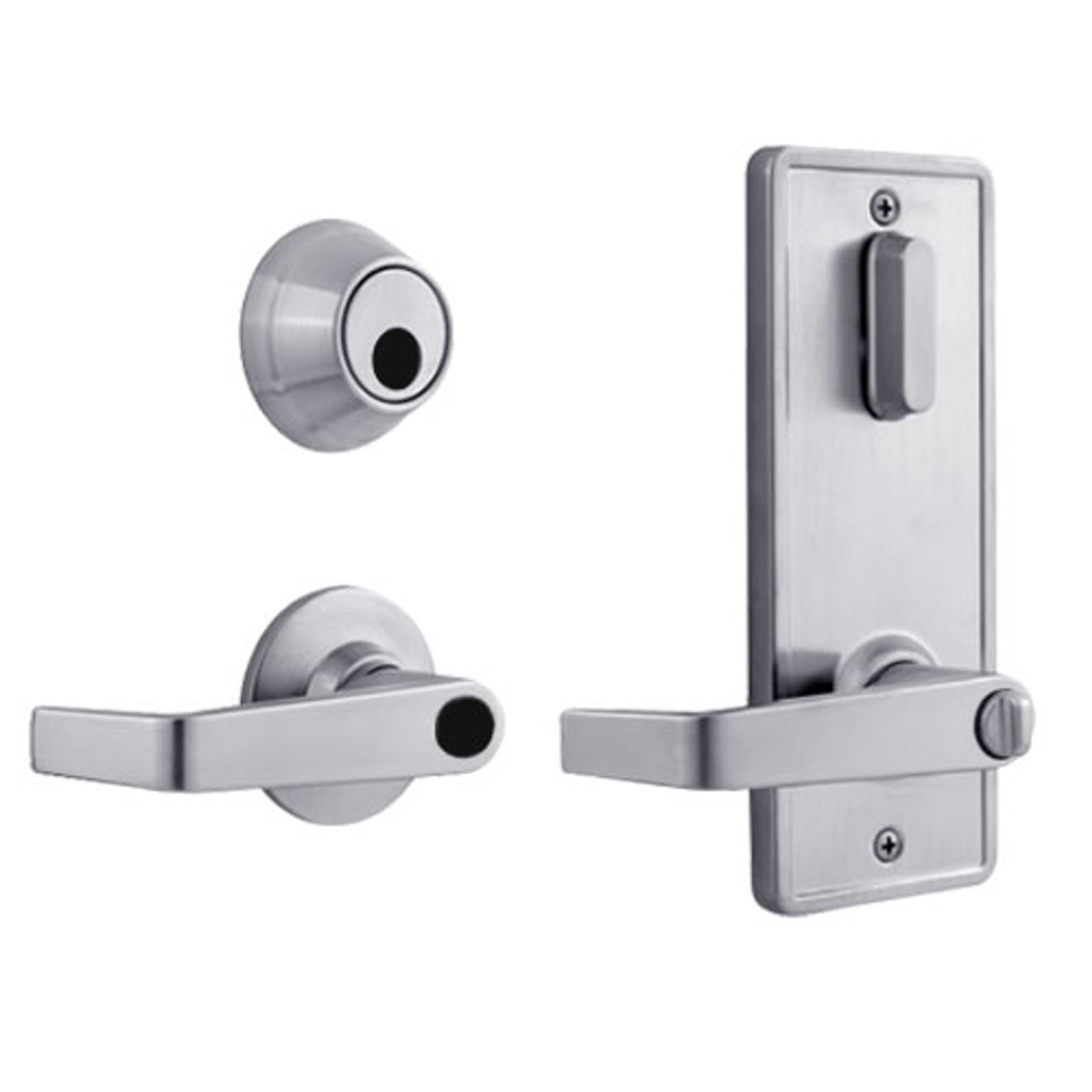 QCI250E626NS4FLS2LC Stanley QCI200 Series Standard Duty Interconnected Double Locking with Sierra Lever in Satin Chrome Finish