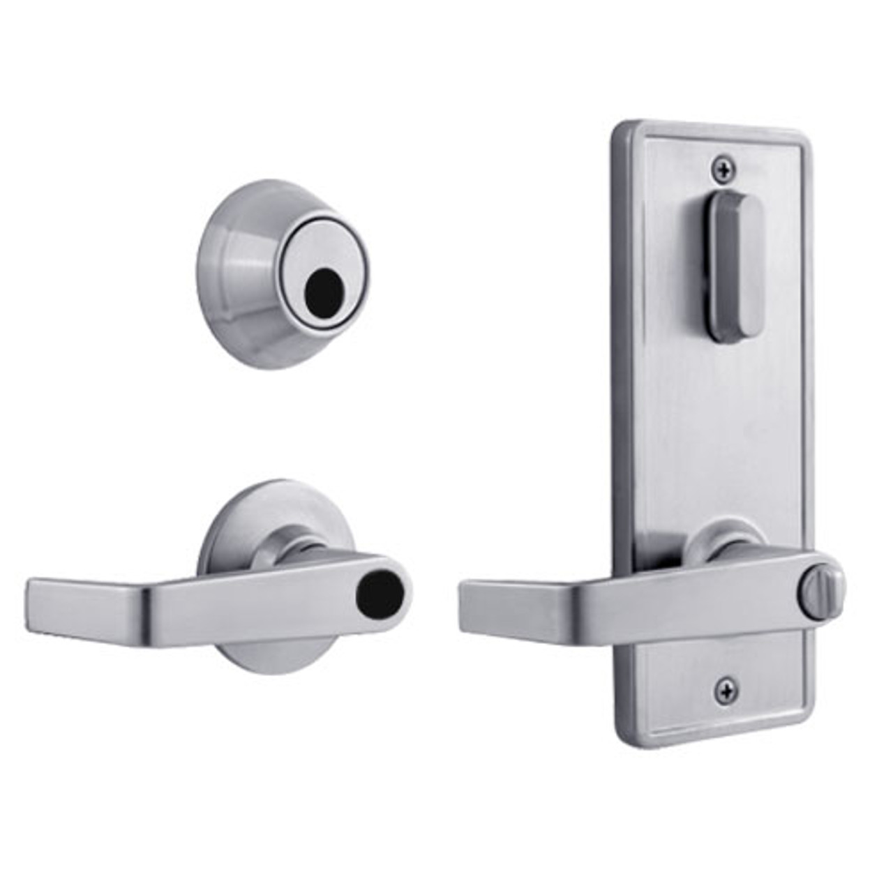 QCI250E626NR8FLR2LC Stanley QCI200 Series Standard Duty Interconnected Double Locking with Sierra Lever in Satin Chrome Finish