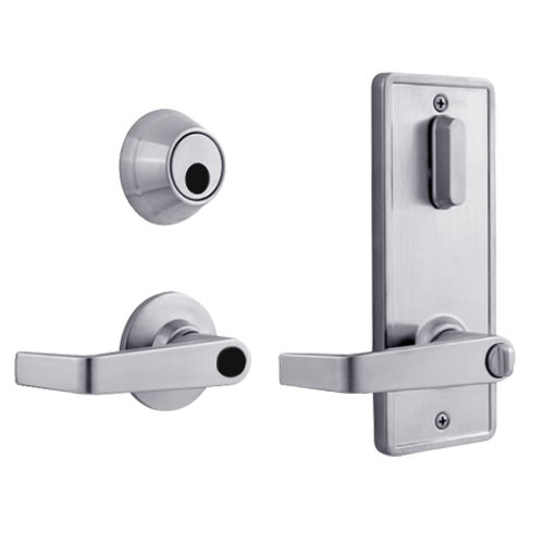 QCI250E626R8FLR2LC Stanley QCI200 Series Standard Duty Interconnected Double Locking with Sierra Lever in Satin Chrome Finish