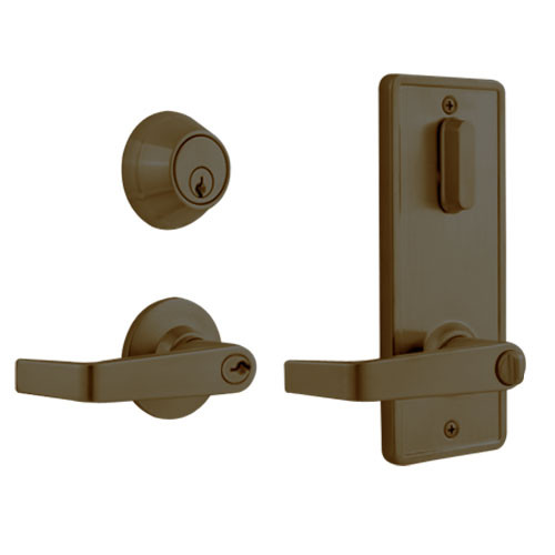 QCI250E613NS8FLRSC Stanley QCI200 Series Standard Duty Interconnected Double Locking with Sierra Lever in Oil Rubbed Bronze Finish