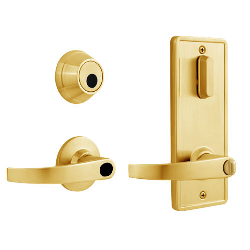 QCI250M605NR8NOSLC Stanley QCI200 Series Standard Duty Interconnected Double Locking with Summit Lever in Bright Brass Finish