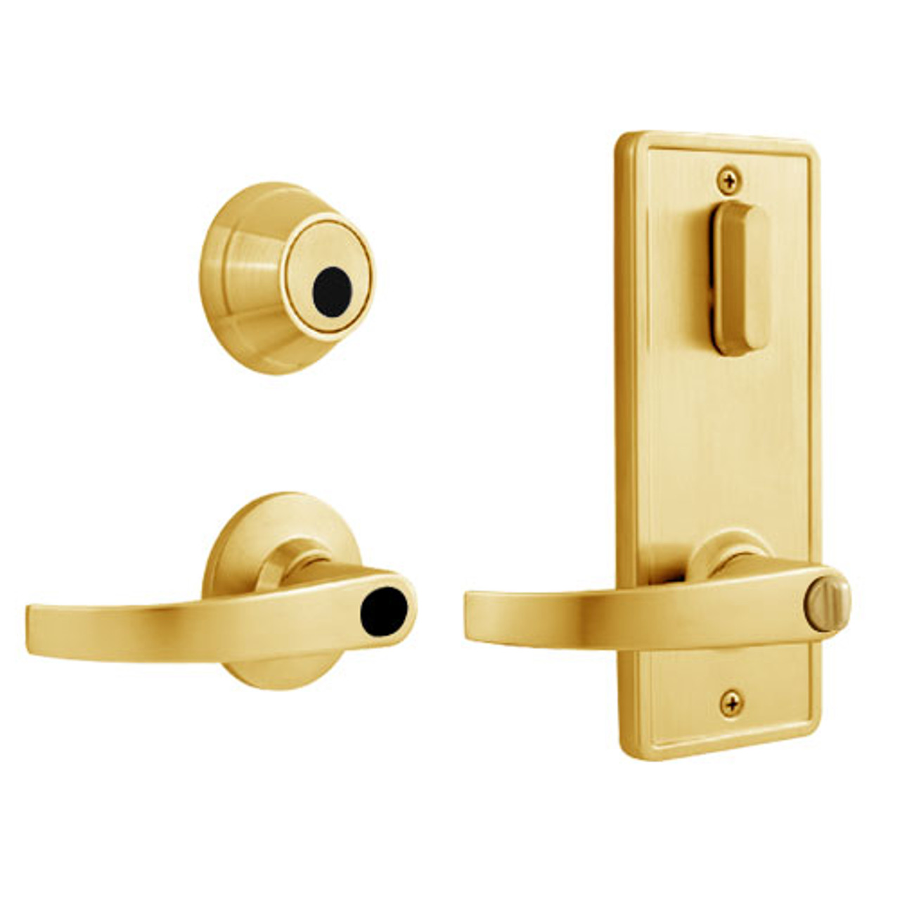 QCI250M605R4FLSLC Stanley QCI200 Series Standard Duty Interconnected Double Locking with Summit Lever in Bright Brass Finish