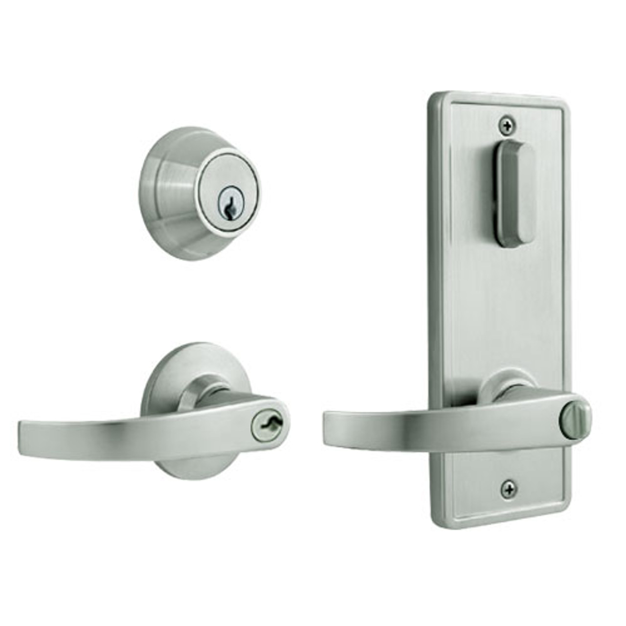 QCI250M619R8118FSC Stanley QCI200 Series Standard Duty Interconnected Double Locking with Summit Lever in Satin Nickel Finish