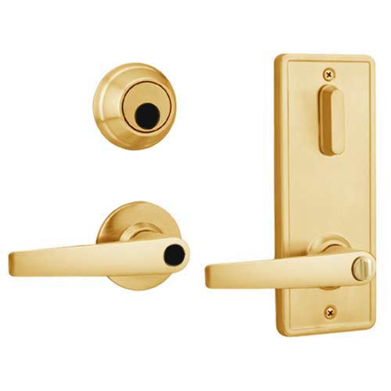 QCI250A605NS8NOSLC Stanley QCI200 Series Standard Duty Interconnected Double Locking with Slate Lever in Bright Brass Finish