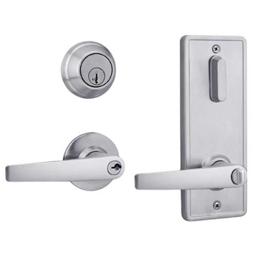 QCI250A626R8118FSC Stanley QCI200 Series Standard Duty Interconnected Double Locking with Slate Lever in Satin Chrome Finish