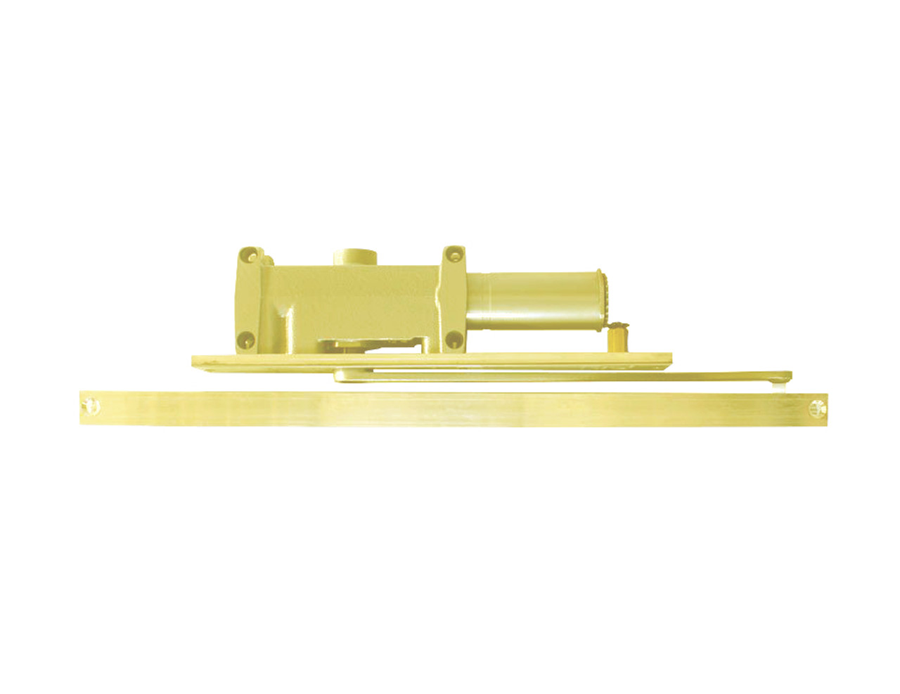 2011-H-BUMPER-LH-US3 LCN Door Closer Hold Open Track with BUMPER in Bright Brass Finish