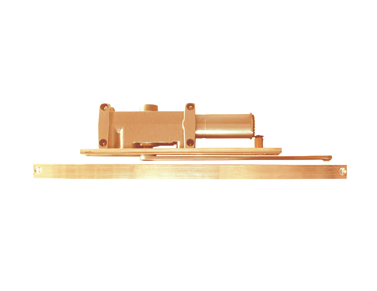 2011-H-BUMPER-LH-US10 LCN Door Closer Hold Open Track with BUMPER in Satin Bronze Finish