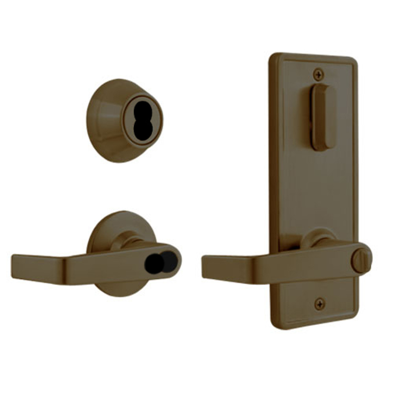 QCI251E613R8478SLC Stanley QCI200 Series Standard Duty Interconnected Double Locking Prepped for SFIC with Sierra Lever in Oil Rubbed Bronze Finish