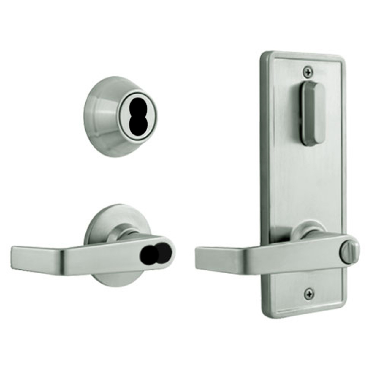 QCI251E619R8FLSLC Stanley QCI200 Series Standard Duty Interconnected Double Locking Prepped for SFIC with Sierra Lever in Satin Nickel Finish