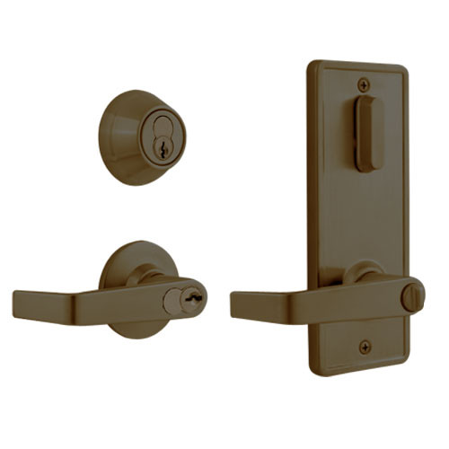 QCI251E613NR4FLR2BF Stanley QCI200 Series Standard Duty Interconnected Double Locking Prepped for SFIC with Sierra Lever in Oil Rubbed Bronze Finish