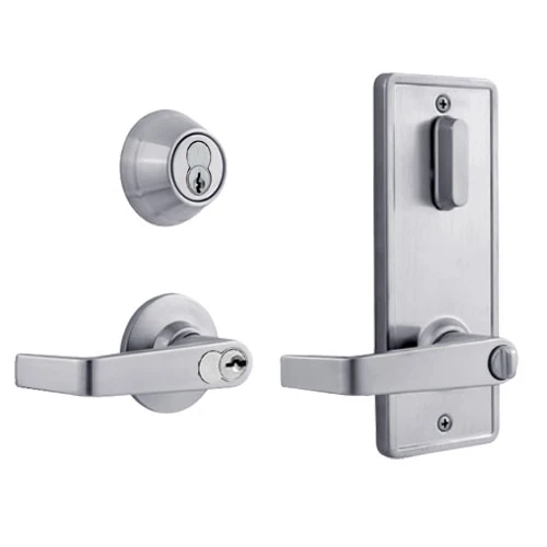 QCI251E626R8FLS2BF Stanley QCI200 Series Standard Duty Interconnected Double Locking Prepped for SFIC with Sierra Lever in Satin Chrome Finish