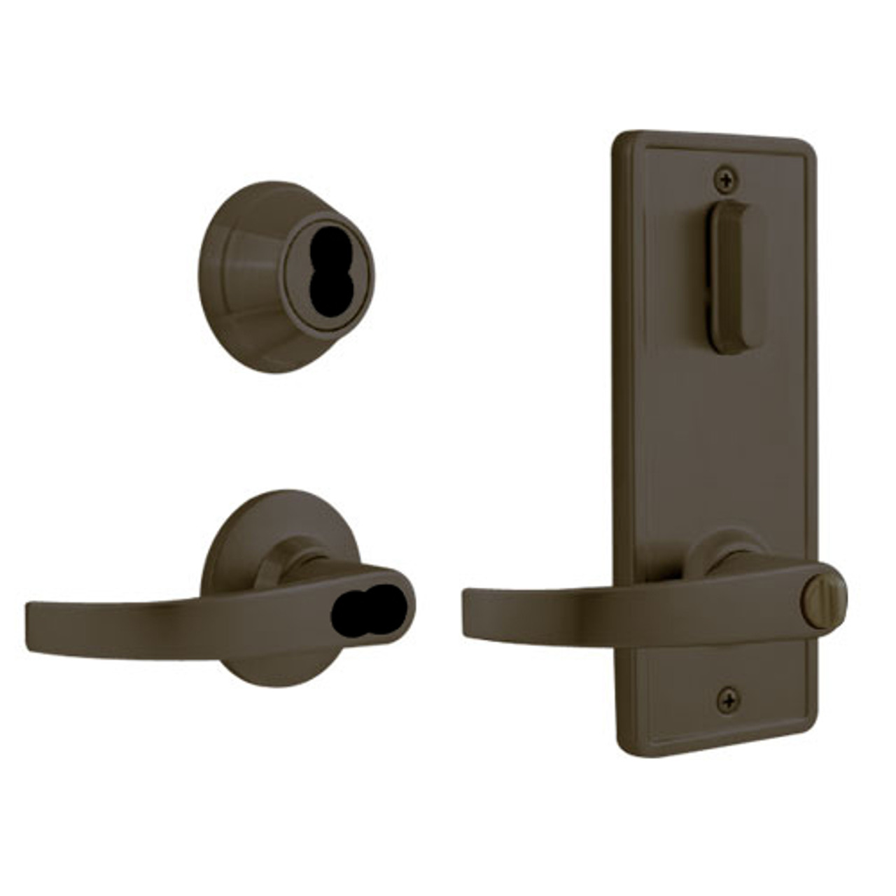 QCI251M613S4FLSLC Stanley QCI200 Series Standard Duty Interconnected Double Locking Prepped for SFIC with Summit Lever in Oil Rubbed Bronze Finish
