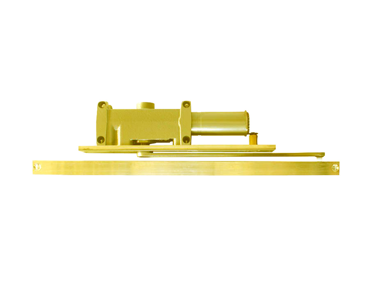 2013-H-LH-BRASS LCN Door Closer with Hold Open Arm in Brass Finish