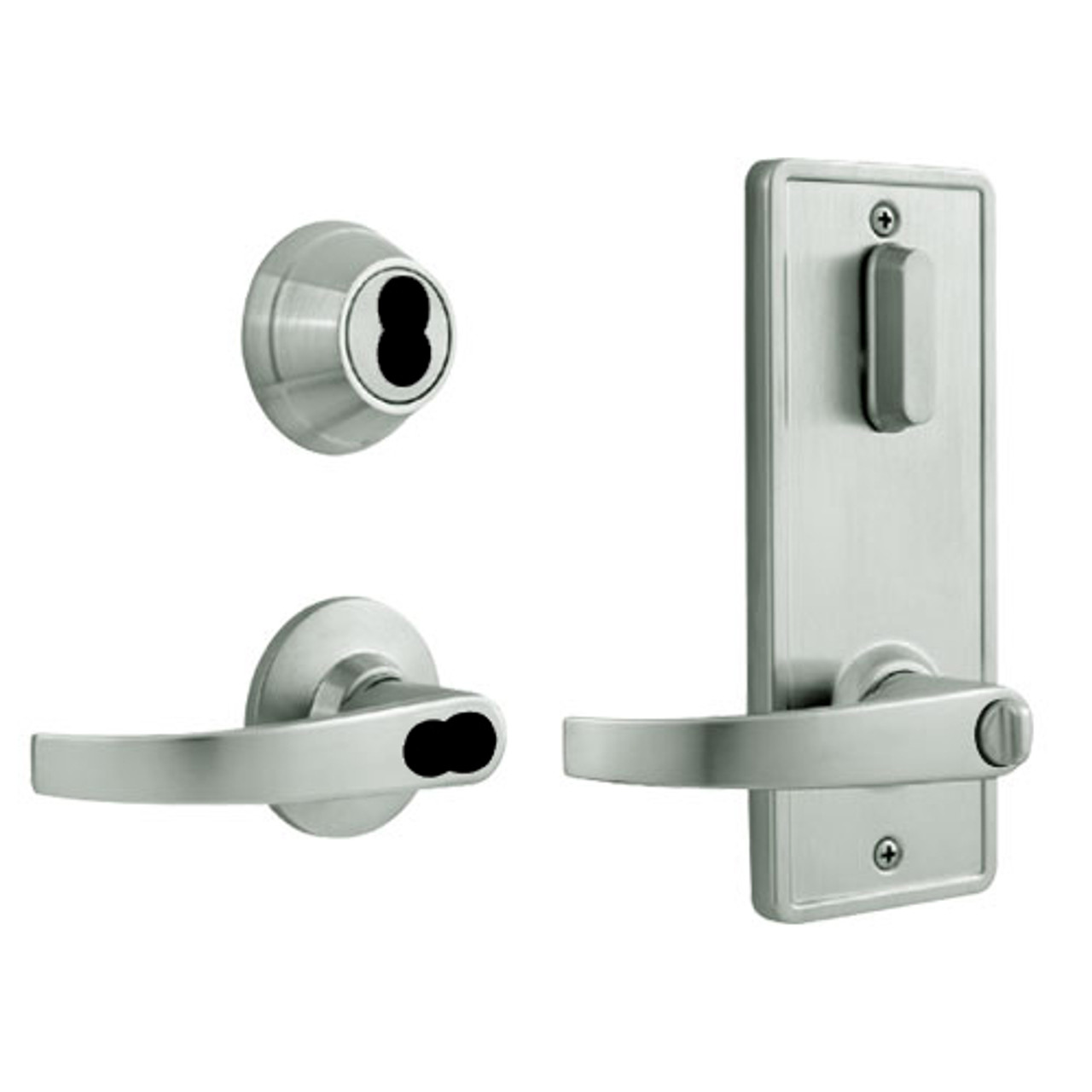 QCI251M619NR4FLS2LC Stanley QCI200 Series Standard Duty Interconnected Double Locking Prepped for SFIC with Summit Lever in Satin Nickel Finish