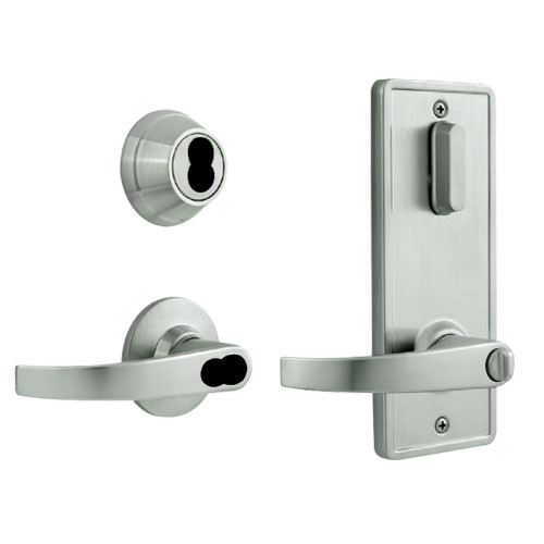 QCI251M619R8118FLC Stanley QCI200 Series Standard Duty Interconnected Double Locking Prepped for SFIC with Summit Lever in Satin Nickel Finish