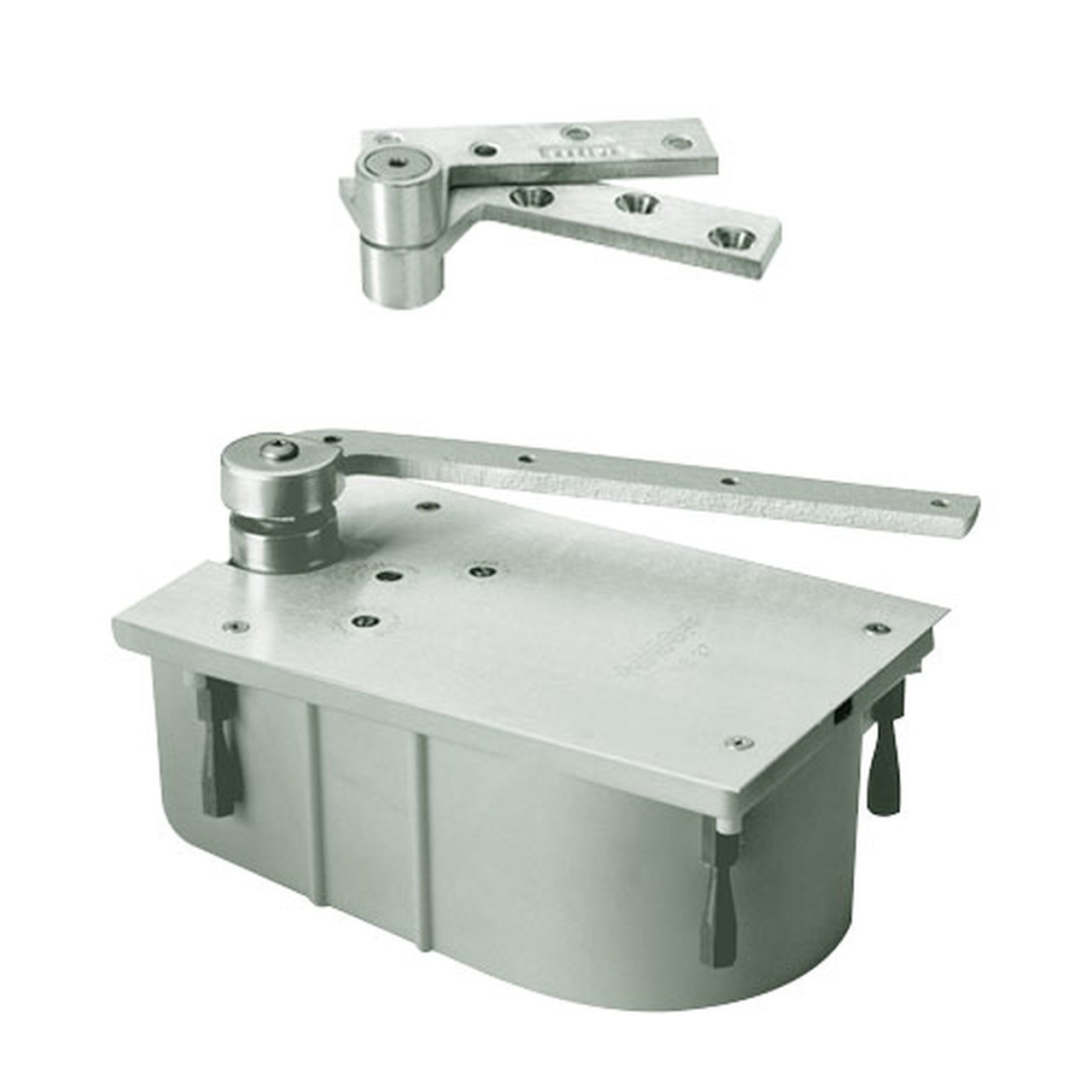 127-85S-LCC-LH-619 Rixson 27 Series Heavy Duty 3/4" Offset Hung Floor Closer in Satin Nickel Finish