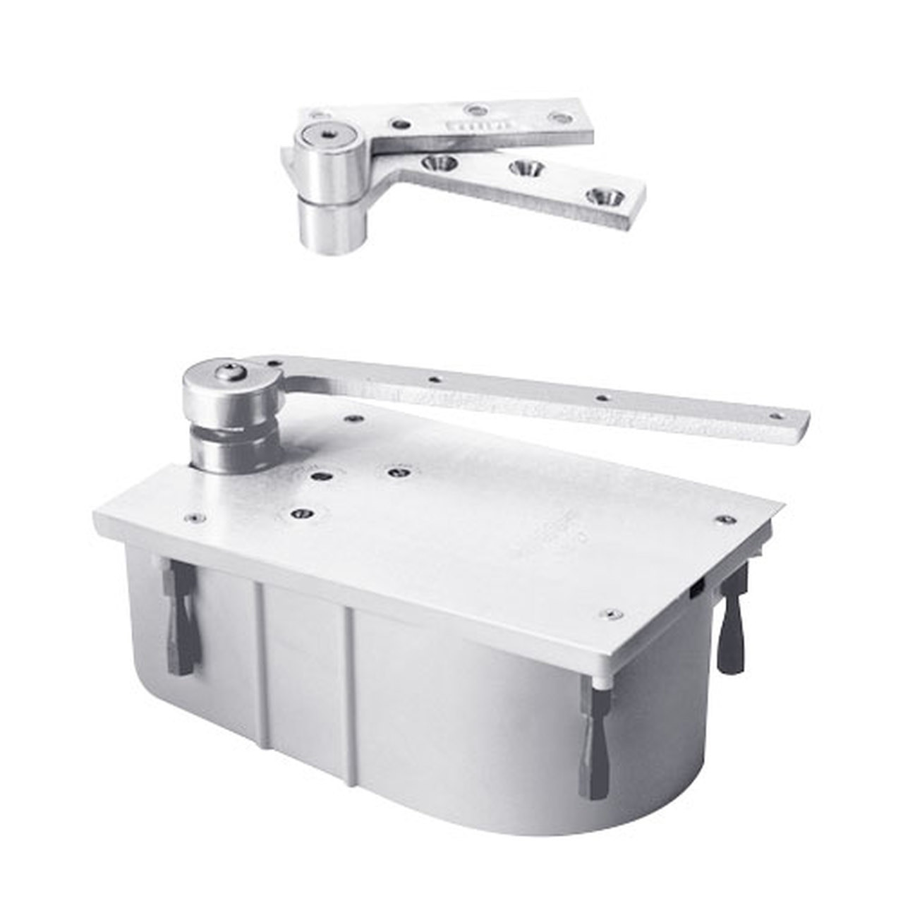 127-90N-LFP-LCC-LH-625 Rixson 27 Series Heavy Duty 3/4" Offset Hung Floor Closer in Satin Chrome Finish