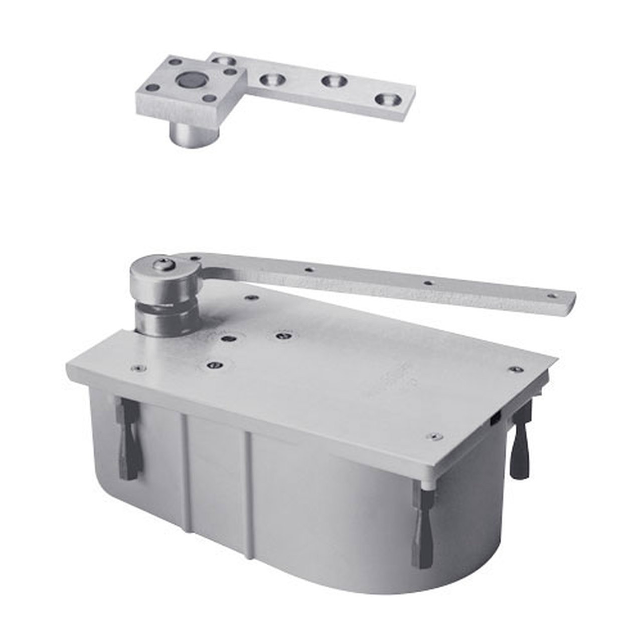 427-95N-LCC-RH-626 Rixson 427 Series Heavy Duty 3/4" Offset Hung Floor Closer in Satin Chrome Finish