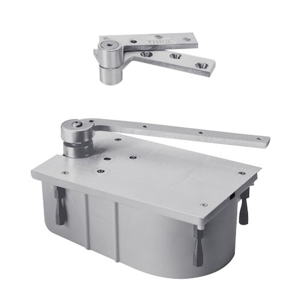 F127-85N-LFP-RH-626 Rixson 27 Series Fire Rated Heavy Duty 3/4" Offset Hung Floor Closer in Satin Chrome Finish