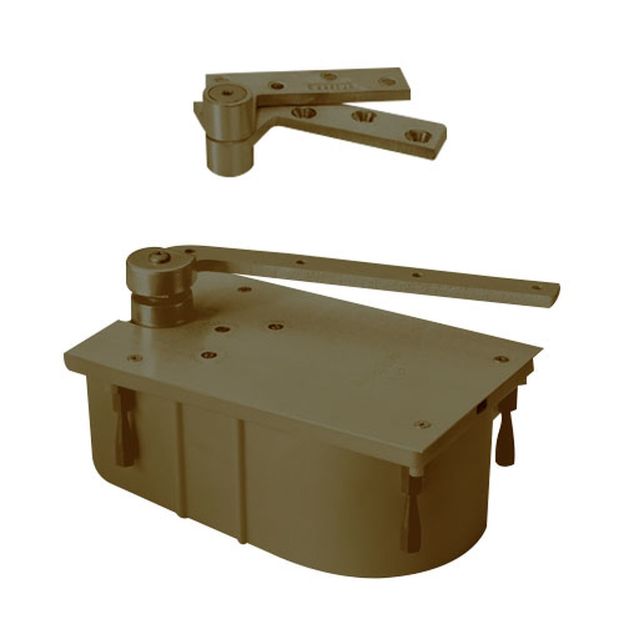 F127-105N-CWF-RH-613 Rixson 27 Series Fire Rated Heavy Duty 3/4" Offset Hung Floor Closer in Oil Rubbed Bronze Finish