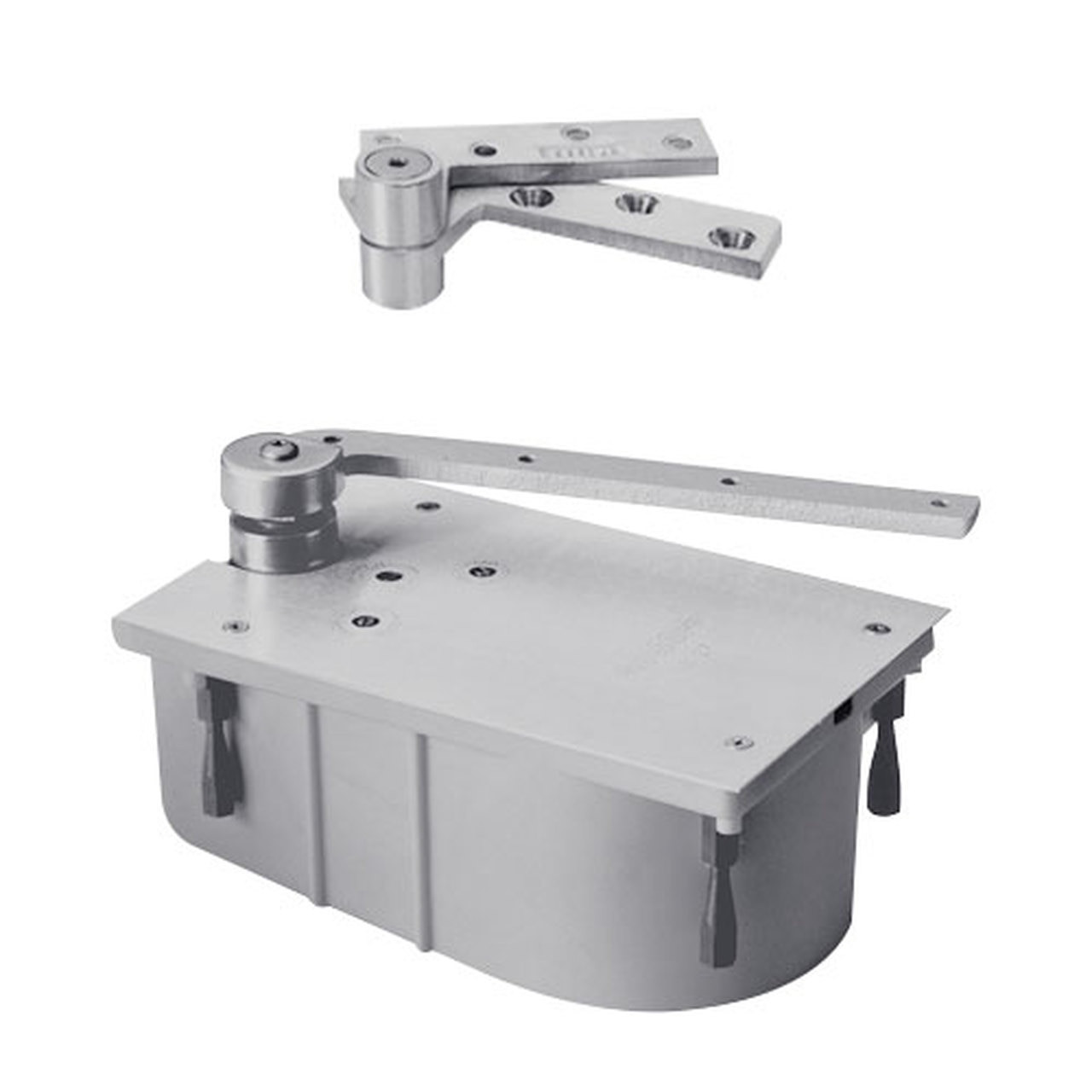 SCF127-85N-RH-626 Rixson 27 Series Fire Rated Heavy Duty 3/4" Offset Hung Floor Closer in Satin Chrome Finish
