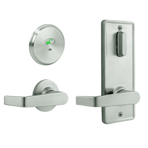QCI285E619NR8FLR2 Stanley QCI200 Series Standard Duty Interconnected Indicator Locking with Sierra Lever in Satin Nickel Finish