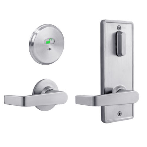 QCI285E626S4FLS Stanley QCI200 Series Standard Duty Interconnected Indicator Locking with Sierra Lever in Satin Chrome Finish