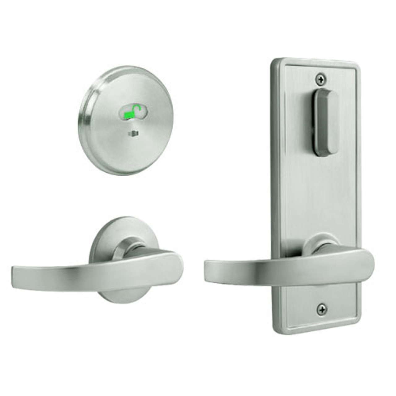 QCI285M619R8478S Stanley QCI200 Series Standard Duty Interconnected Indicator Locking with Summit Lever in Satin Nickel Finish