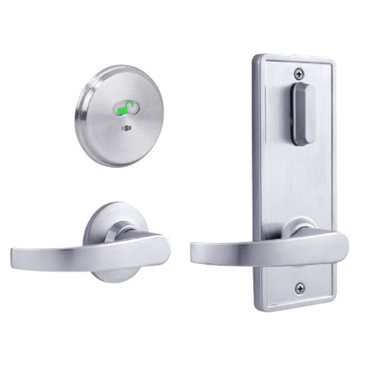QCI285M626NR8FLR2 Stanley QCI200 Series Standard Duty Interconnected Indicator Locking with Summit Lever in Satin Chrome Finish