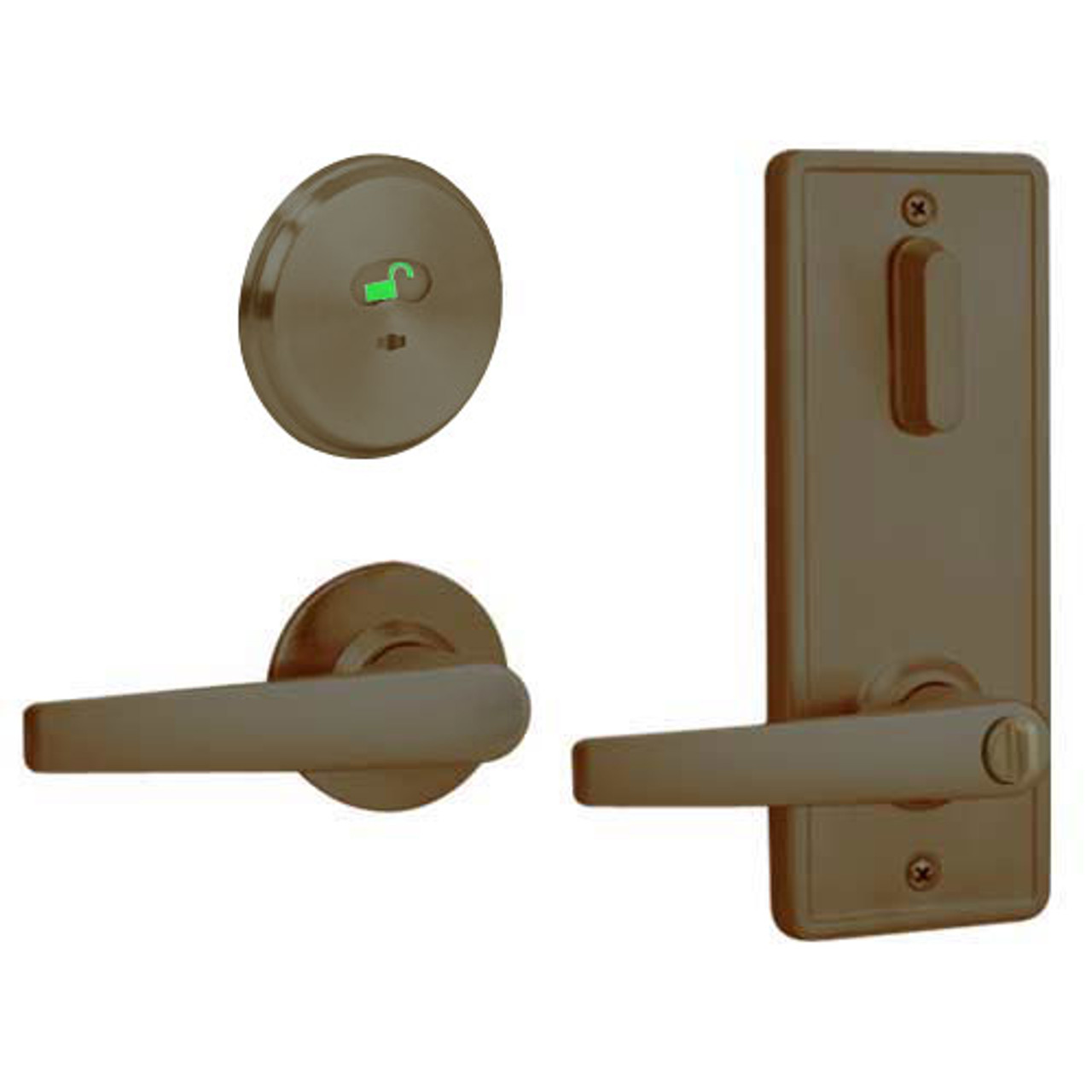 QCI285A613NS4118F Stanley QCI200 Series Standard Duty Interconnected Indicator Locking with Slate Lever in Oil Rubbed Bronze Finish