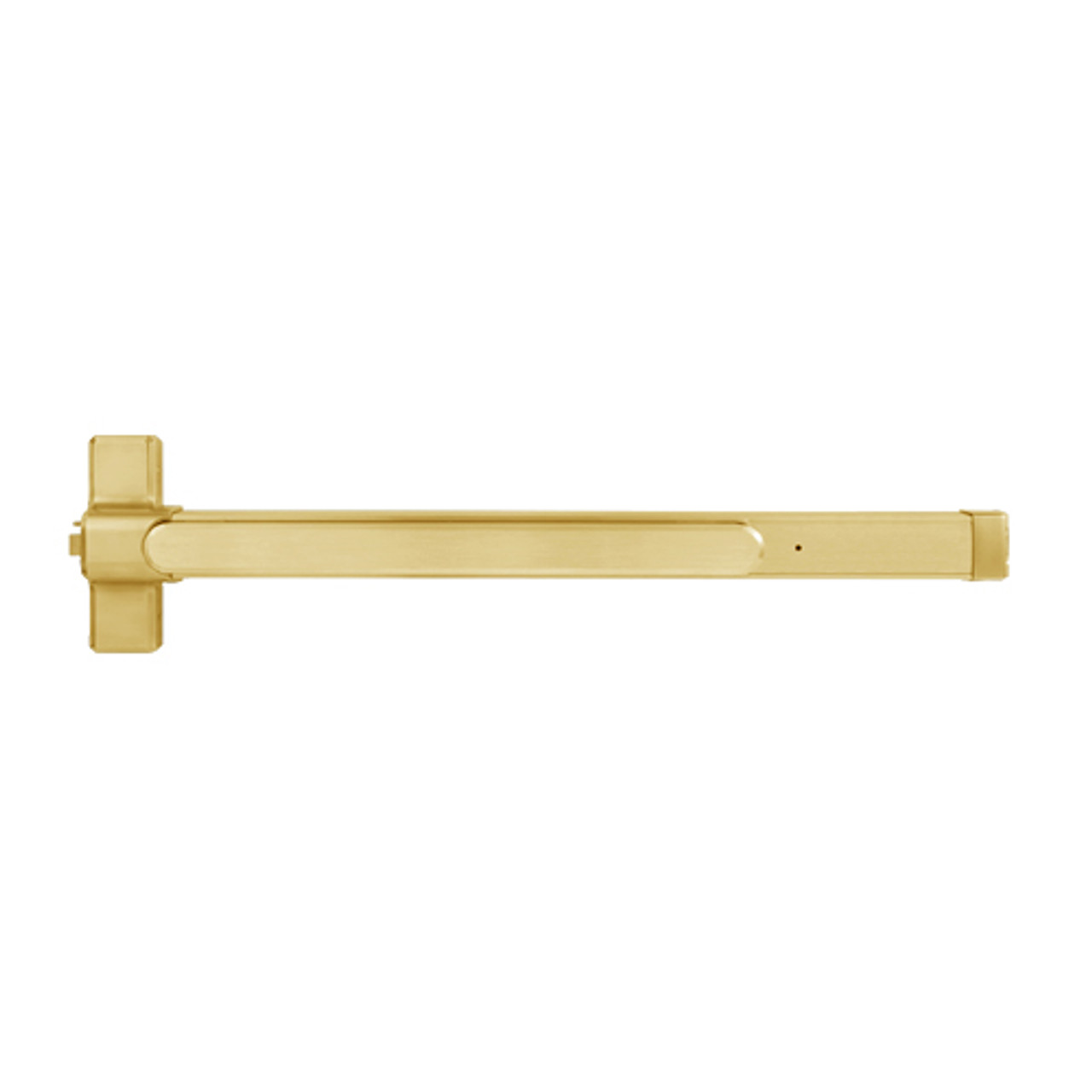 QED111LRX-36-605 Stanley QED100 Series Heavy Duty Rim Hex Dog Exit Device in Bright Brass Finish