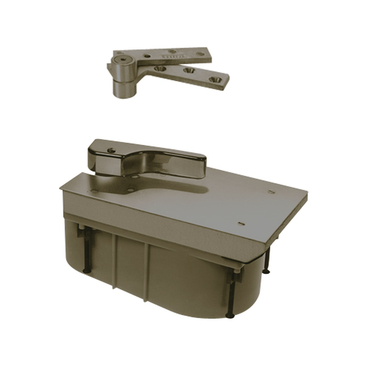 FQT27-105N-LTP-LH-613 Rixson 27 Series Heavy Duty Quick Install Offset Hung Floor Closer in Oil Rubbed Bronze Finish
