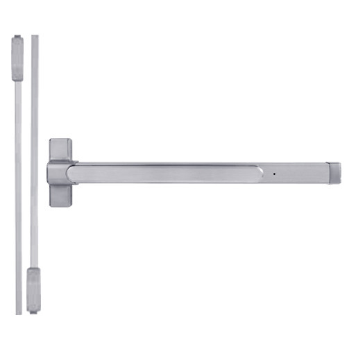 QED116LR-36-7-626 Stanley QED100 Series Heavy Duty Surface Vertical Rod Fire Rated Exit Device in Satin Chrome Finish