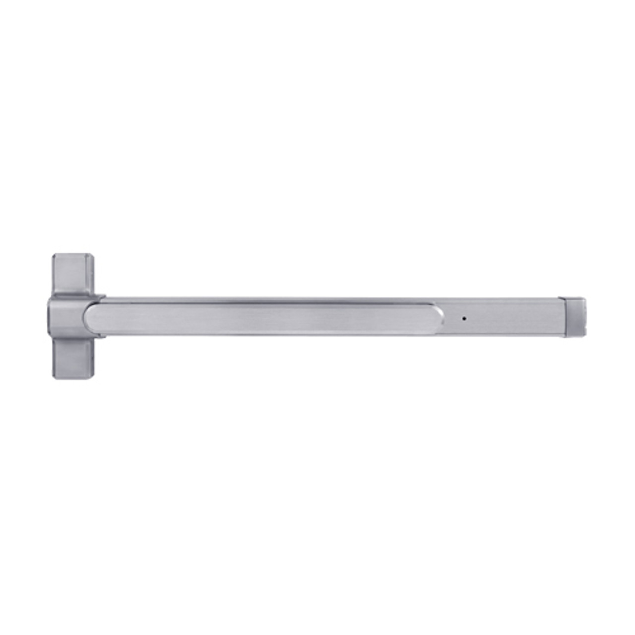 QED117LR-48-7-626 Stanley QED100 Series Heavy Duty Surface Vertical Rod Hex Dog Exit Device in Satin Chrome Finish