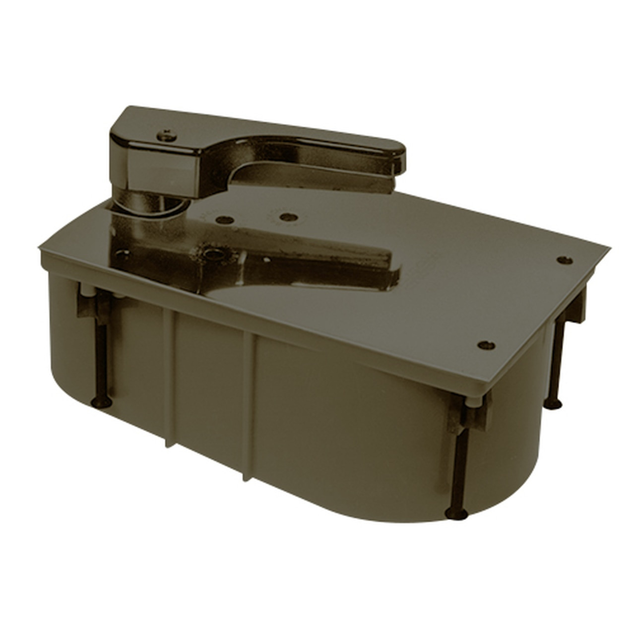 FHM27-90N-LCC-LH-613 Rixson 27 Series Heavy Duty Offset Hung Floor Closer with HM Door and Frame Preps in Oil Rubbed Bronze Finish