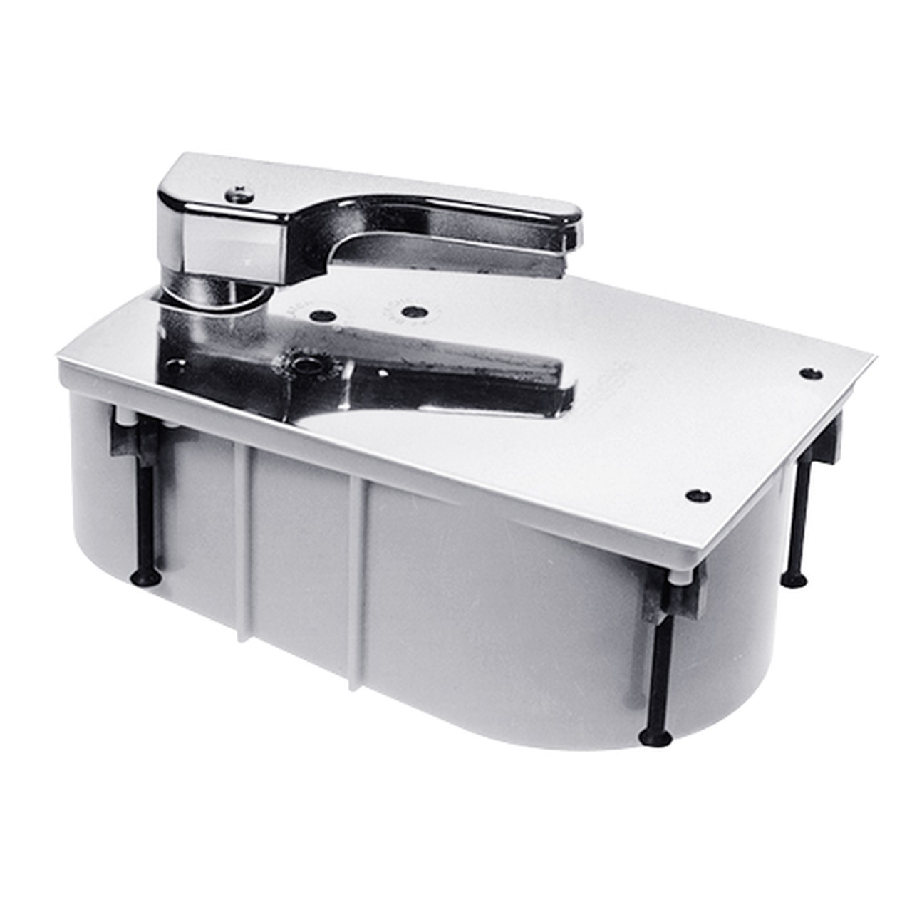FHM27-85N-LFP-LCC-RH-625 Rixson 27 Series Heavy Duty Offset Hung Floor Closer with HM Door and Frame Preps in Bright Chrome Finish