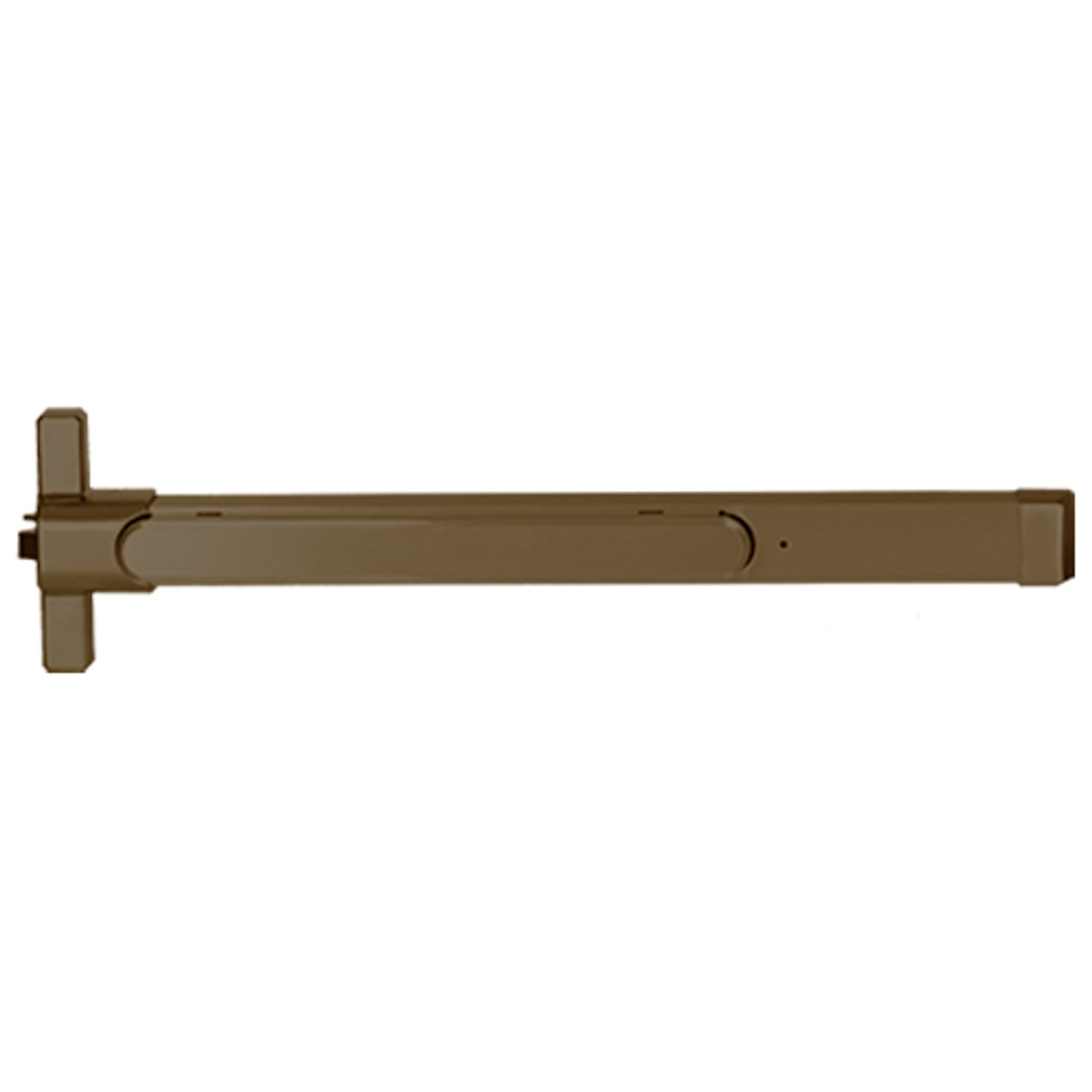 QED213-48-313AN Stanley QED200 Series Heavy Duty Narrow Stile Rim Fire Rated Exit Device in Anodized Duranodic Bronze Finish