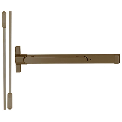 QED216-36-7-313AN Stanley QED200 Series Heavy Duty Narrow Stile Surface Vertical Rod Fire Rated Exit Device in Anodized Duranodic Bronze Finish