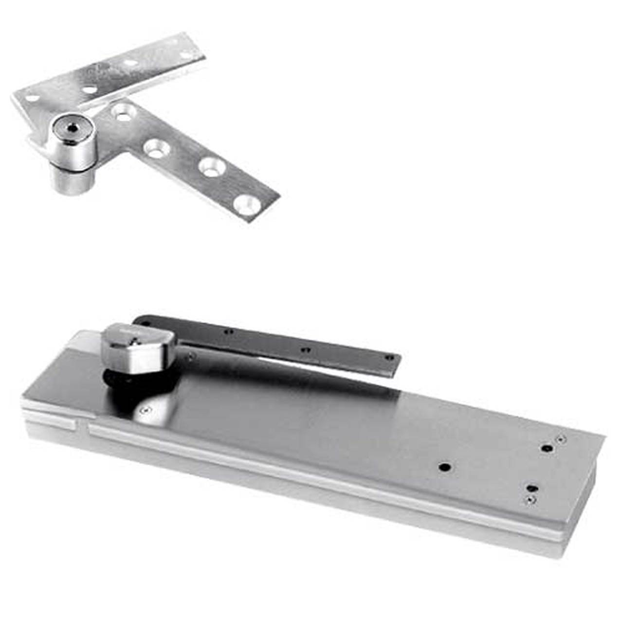 F5105NBC-1-1/2OS-LFP-LH-625 Rixson 51 Series 1-1/2" Offset Hung Shallow Depth Floor Closers in Bright Chrome Finish