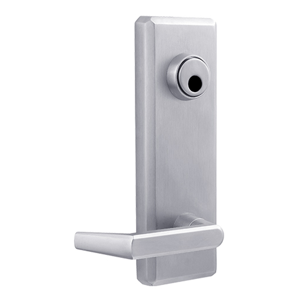 QET160-E-626-LC Stanley QET100 Series Heavy Duty Classroom Lever Escutcheon  Exit Trim with Sierra Lever in Satin Chrome