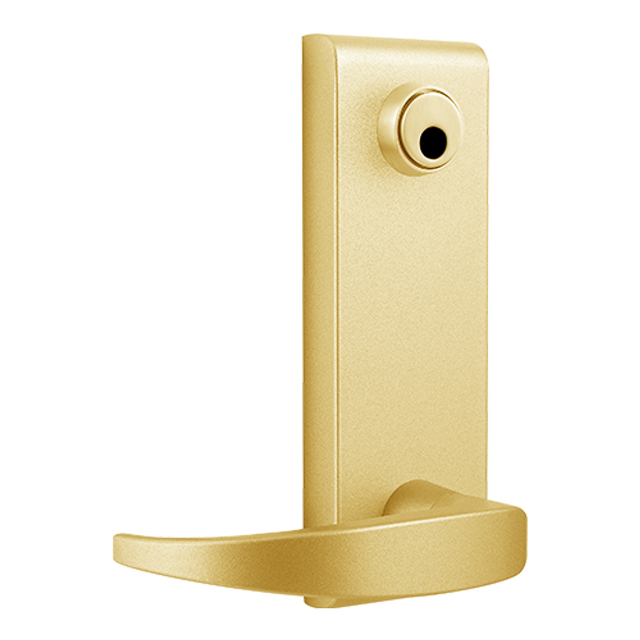 QET160-M-605-LC Stanley QET100 Series Heavy Duty Classroom Lever Escutcheon Exit Trim with Summit Lever in Bright Brass Finish