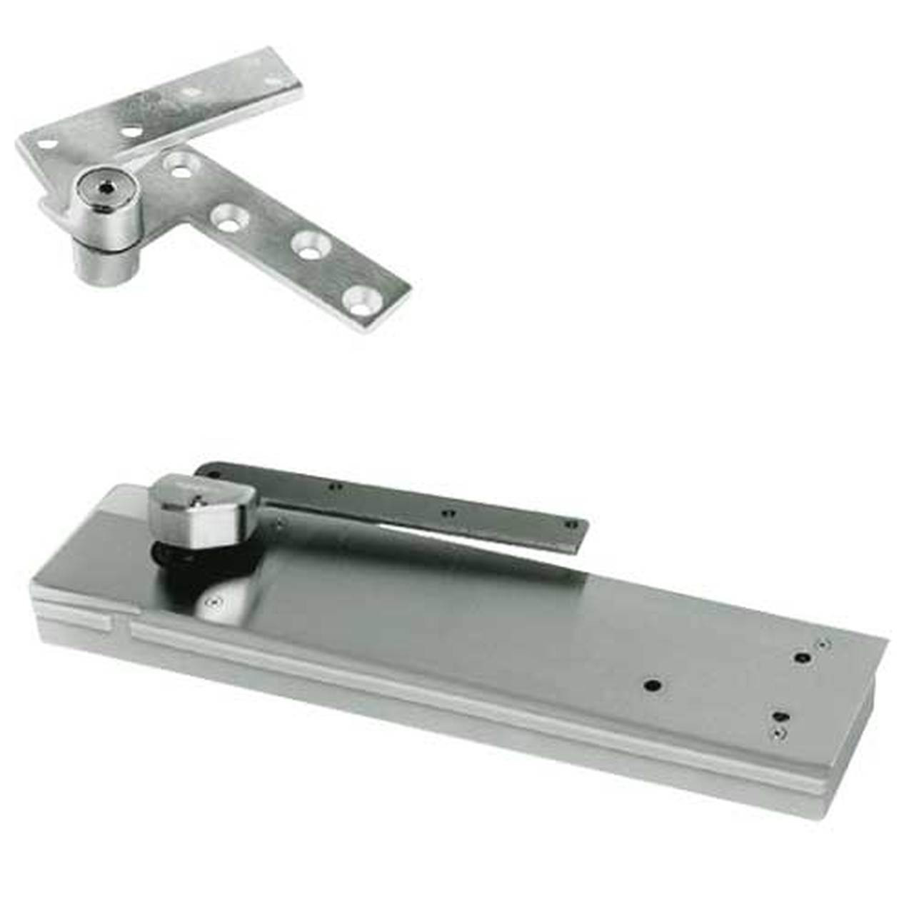 F5105NBC-1-1/2OS-LFP-LCC-LH-619 Rixson 51 Series 1-1/2" Offset Hung Shallow Depth Floor Closers in Satin Nickel Finish