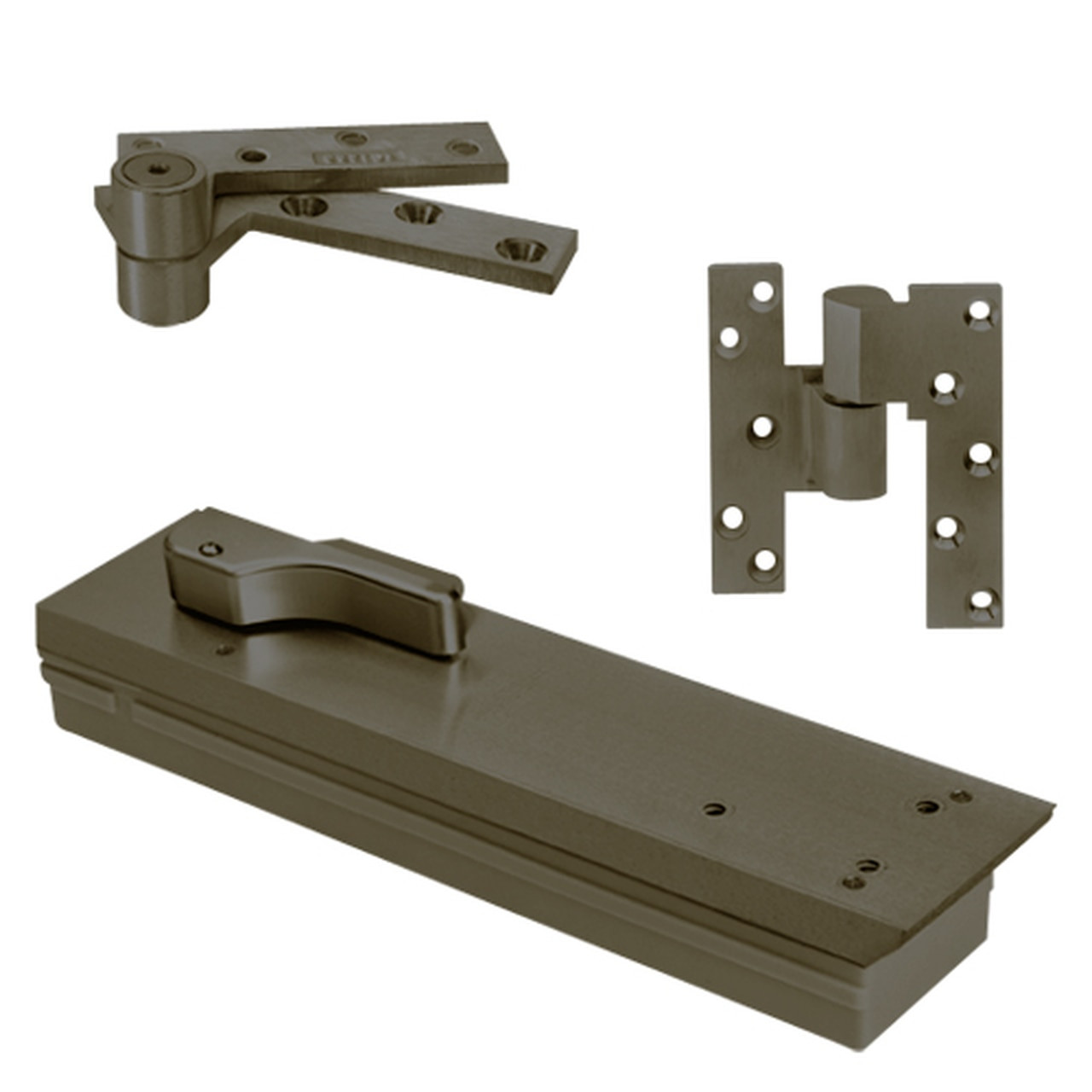 FQ5103NBC-LFP-LH-613 Rixson Q51 Series Fire Rated 3/4" Offset Hung Shallow Depth Floor Closers in Dark Bronze Finish