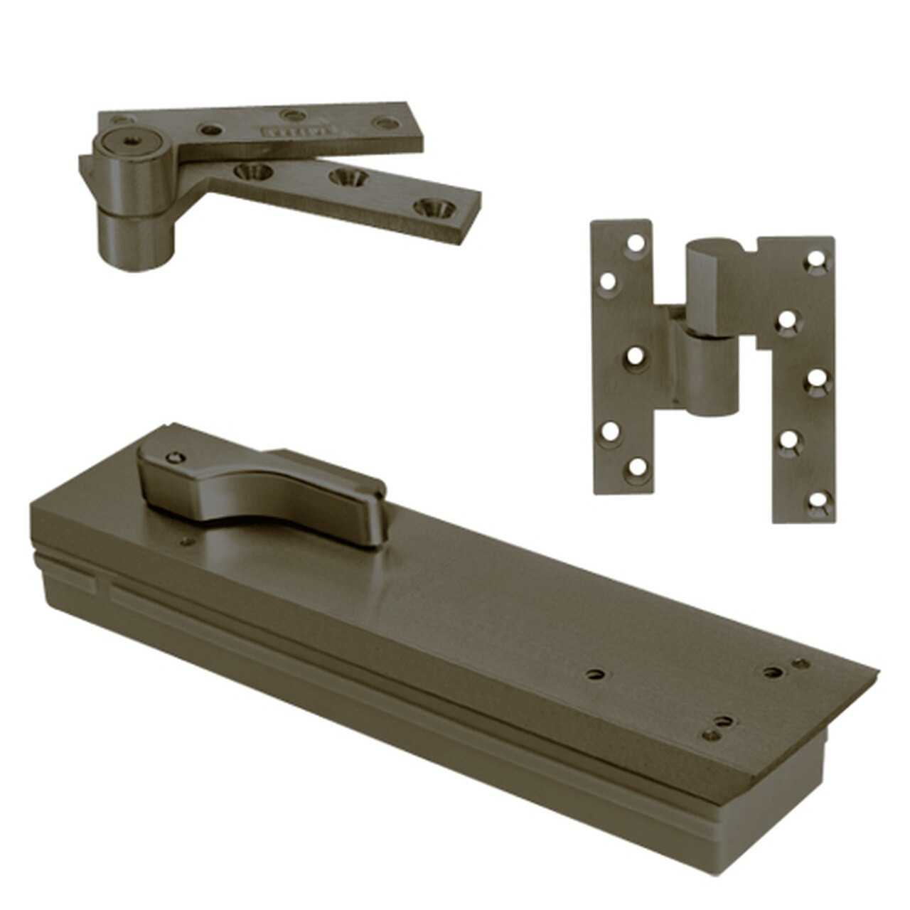 FQ5103NBC-LCC-LH-613 Rixson Q51 Series Fire Rated 3/4" Offset Hung Shallow Depth Floor Closers in Dark Bronze Finish
