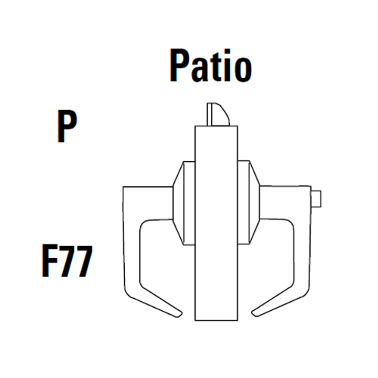 9K30P14CSTK605 Best 9K Series Patio Heavy Duty Cylindrical Lever Locks in Bright Brass