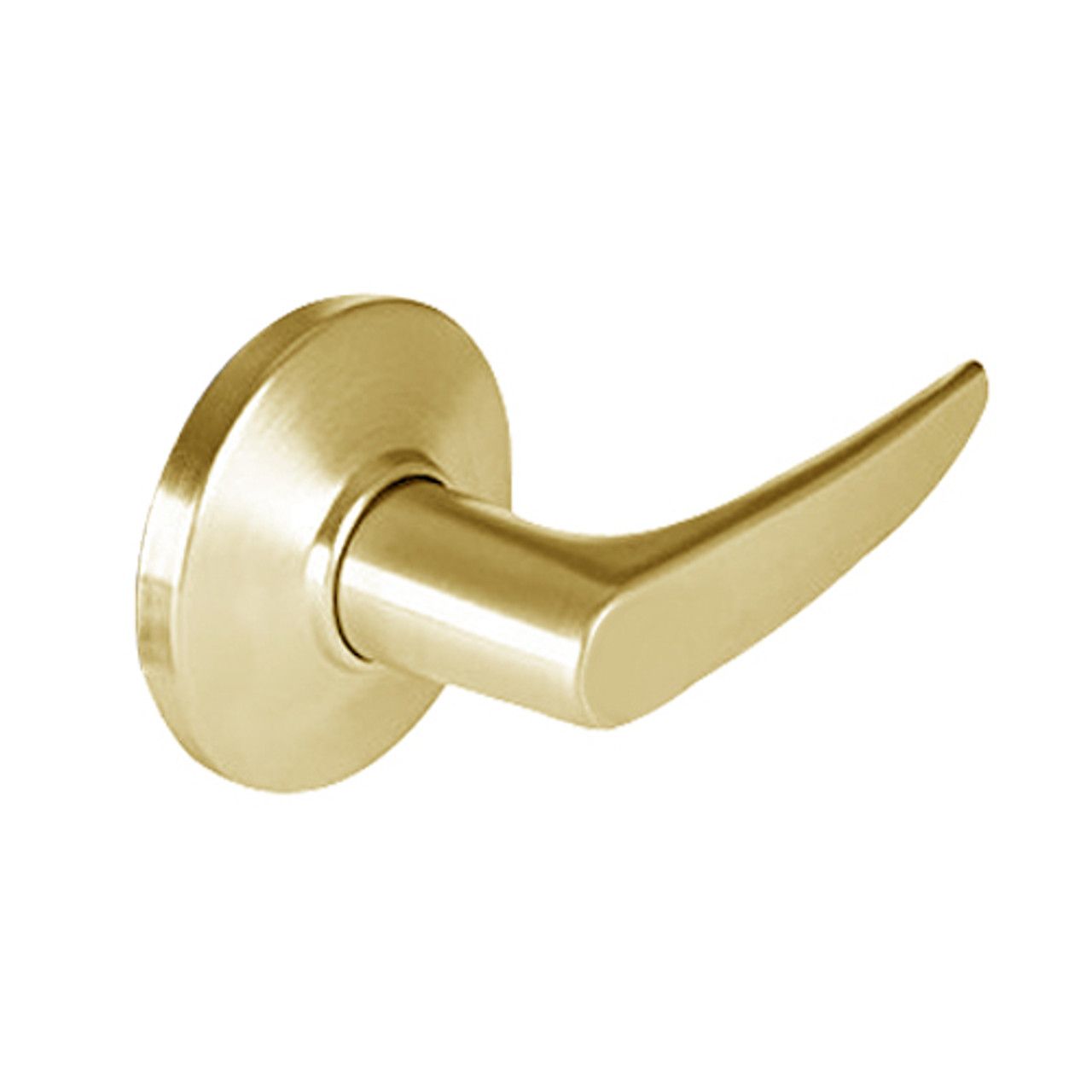 9K30LL16DSTK605 Best 9K Series Hospital Privacy Heavy Duty Cylindrical Lever Locks with Curved Without Return Lever Design in Bright Brass
