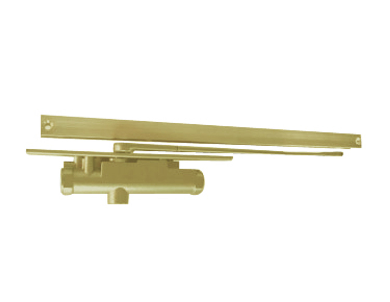 3033-H-LH-US4 LCN Door Closer with Hold Open Arm in Satin Brass Finish
