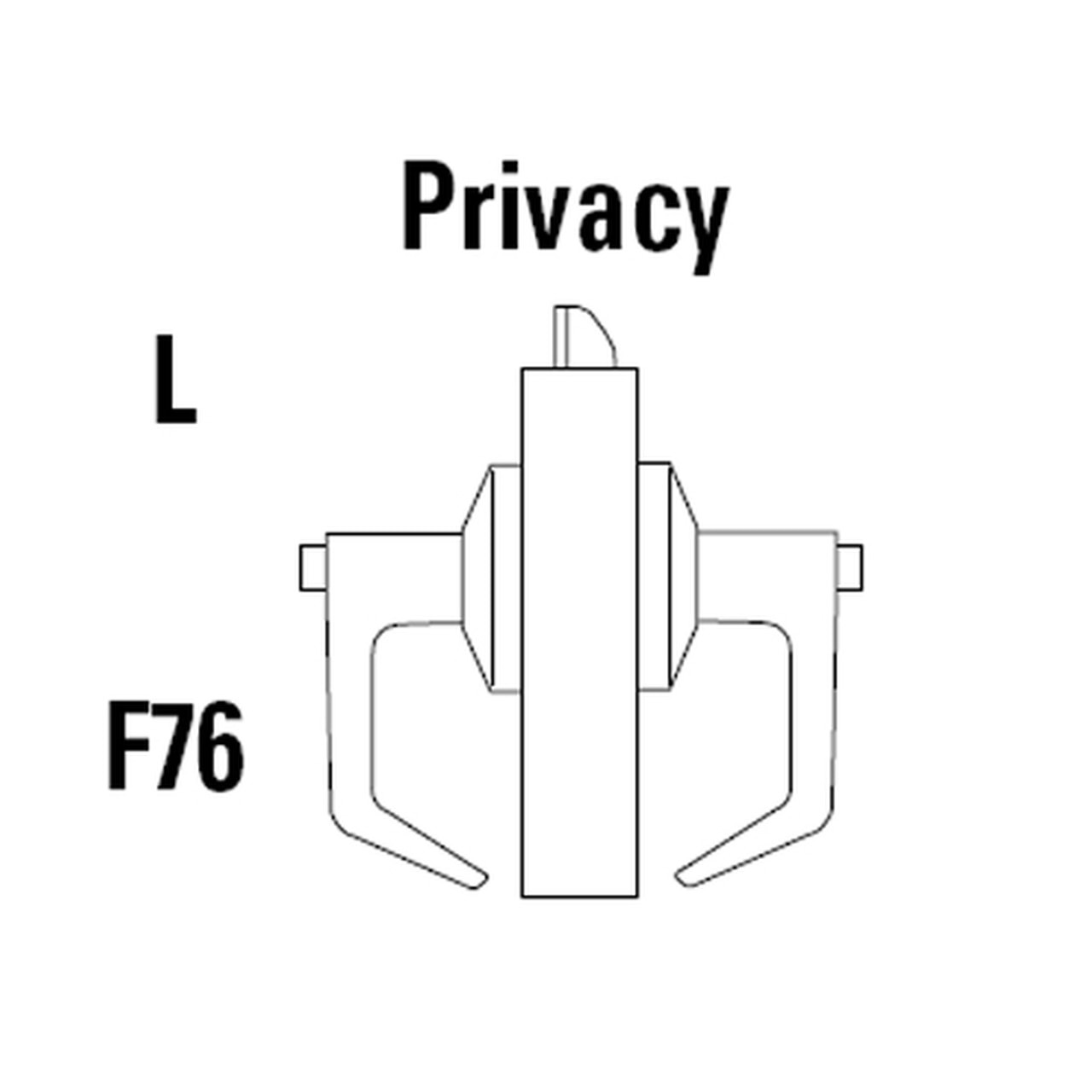 9K30L14CS3622 Best 9K Series Privacy Heavy Duty Cylindrical Lever Locks in Black