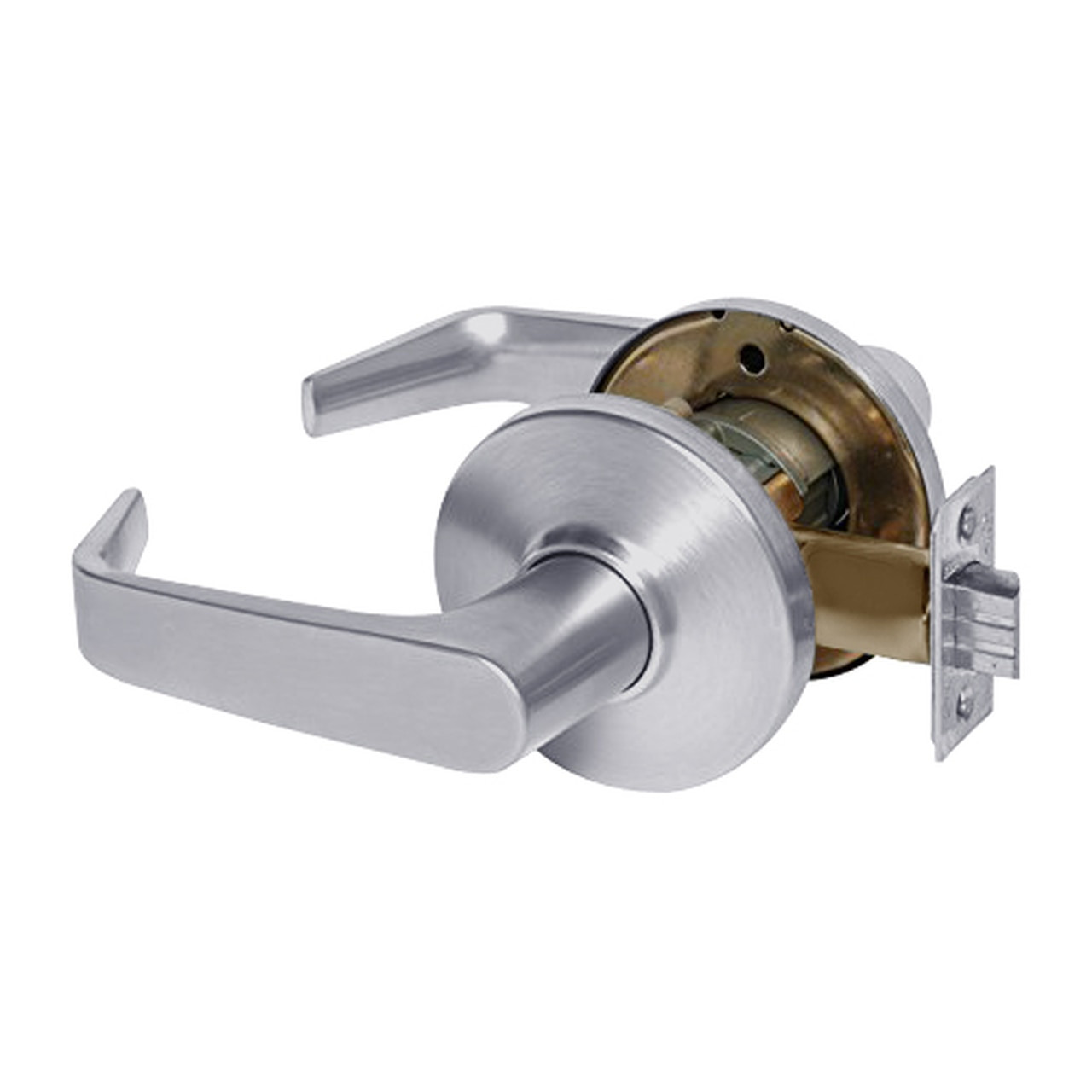 9K50N15DS3626 Best 9K Series Passage Heavy Duty Cylindrical Lever Locks with Contour Angle with Return Lever Design in Satin Chrome